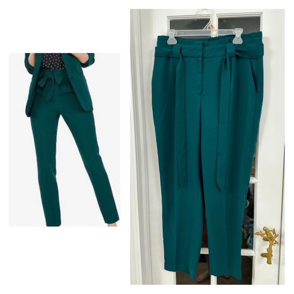 EXPRESS High Waisted Paperbag Ankle Pant (Size 12R)